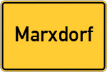 Place name sign Marxdorf