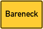 Place name sign Bareneck