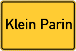 Place name sign Klein Parin