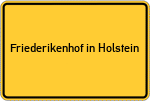 Place name sign Friederikenhof in Holstein