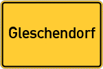 Place name sign Gleschendorf