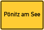 Place name sign Pönitz am See