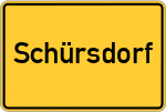 Place name sign Schürsdorf