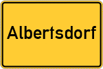 Place name sign Albertsdorf, Fehmarn