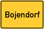 Place name sign Bojendorf, Fehmarn