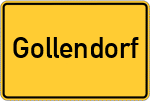 Place name sign Gollendorf, Fehrmarn