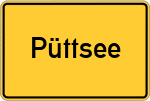 Place name sign Püttsee, Fehmarn