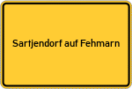 Place name sign Sartjendorf auf Fehmarn