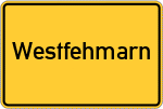 Place name sign Westfehmarn