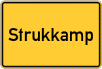 Place name sign Strukkamp, Fehmarn