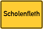 Place name sign Scholenfleth