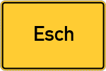 Place name sign Esch