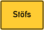 Place name sign Stöfs
