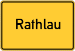 Place name sign Rathlau