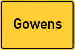 Place name sign Gowens