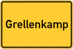 Place name sign Grellenkamp, Kreis Plön