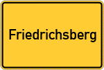 Place name sign Friedrichsberg, Holstein