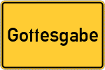 Place name sign Gottesgabe