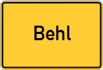 Place name sign Behl