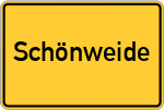 Place name sign Schönweide