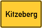Place name sign Kitzeberg