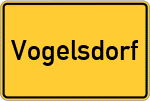 Place name sign Vogelsdorf
