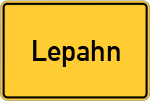 Place name sign Lepahn, Holstein