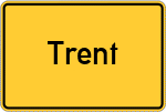 Place name sign Trent, Holstein