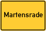 Place name sign Martensrade