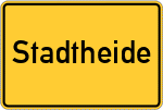 Place name sign Stadtheide