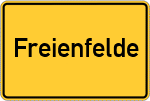 Place name sign Freienfelde, Siedlung