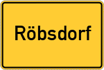 Place name sign Röbsdorf