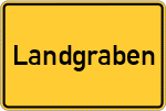 Place name sign Landgraben, Holstein