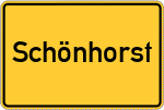 Place name sign Schönhorst
