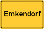 Place name sign Emkendorf