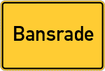 Place name sign Bansrade