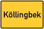 Place name sign Köllingbek, Gemeinde Wankendorf