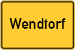 Place name sign Wendtorf