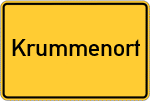 Place name sign Krummenort