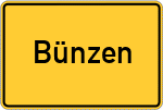 Place name sign Bünzen