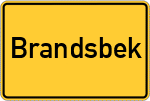Place name sign Brandsbek, Holstein