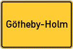 Place name sign Götheby-Holm
