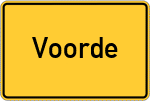 Place name sign Voorde