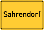 Place name sign Sahrendorf