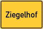 Place name sign Ziegelhof