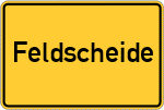 Place name sign Feldscheide