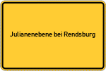 Place name sign Julianenebene bei Rendsburg