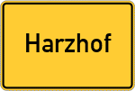 Place name sign Harzhof