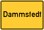 Place name sign Dammstedt