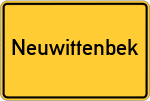 Place name sign Neuwittenbek